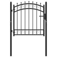 vidaXL Poort met speerpunten 100x100 cm staal zwart