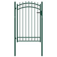 vidaXL Poort met speerpunten 100x150 cm staal groen