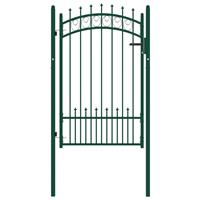 vidaXL Poort met speerpunten 100x150 cm staal groen
