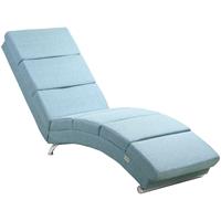 Relaxliege Liegesessel London Wohnzimmer Ergonomisch 186x55cm Modern Relaxsessel Liegestuhl Stoff petrol - Casaria
