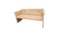 Wood4you Tuinbank Texel - 'Doe het zelf' Bouwpakket steigerhout 152Lx72Hx57D cm