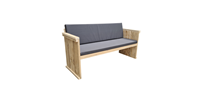 Wood4you Tuinbank Texel - 'Doe het zelf' Bouwpakket steigerhout 152Lx72Hx57D cm - Incl kussen