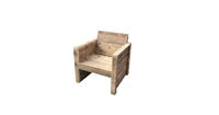 Wood4you Tuinstoel Vlieland Steigerhout 65Lx72Hx57D cm