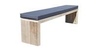 Wood4you Tuinbank Amsterdam steigerhout 150Lx49Hx38D cm - incl kussen