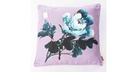 Plant&More-Set van 2 Sierkussens-45x45 cm-Katoen-Paars-Bloem