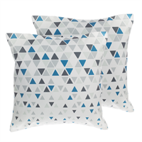 Beliani Sierkussen set van 2 blauw/grijs CLEOME
