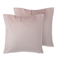 Beliani Sierkussen set van 2 fluweel roze PASQUE