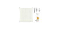 Shadow Comfort Compleet pakket:  vierkant 3,6x3,6 Mineral White met RVS Bevestigingsset en buitendoekreiniger