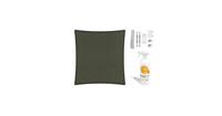 Shadow Comfort Compleet pakket:  Vierkant 5x5 Deep Grey met RVS Bevestigingsset en buitendoekreiniger