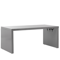 Beliani Tuintafel betonlook u-vormig 180 x 90 cm TARANTO