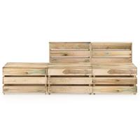 Vidaxl - 3-tlg. Garten-Lounge-Set Grün Imprägniertes Kiefernholz