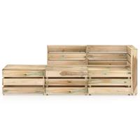 Vidaxl - 3-tlg. Garten-Lounge-Set Grün Imprägniertes Kiefernholz