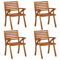 vidaXL Tuinstoelen 4 st massief acaciahout