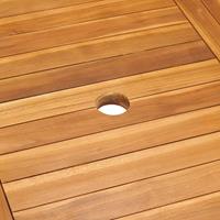 vidaXL 7-tlg. Garten-Essgruppe Massivholz Teak Braun