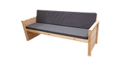 Wood4you Tuinbank Vlieland - 'Doe het zelf' Bouwpakket douglashout 180Lx72Hx57D cm - Incl kussen