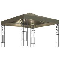VidaXL Pavillon mit Lichterketten 3x3 m  Taupe