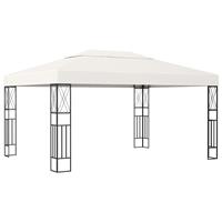 VidaXL Pavillon mit Lichterketten 3x4 m  Creme