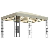 VidaXL Pavillon mit Lichterketten 3x4 m  Creme