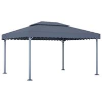 VidaXL Pavillon mit Lichterketten 400x300 cm  Anthrazit