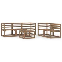 vidaXL 6-tlg. Garten-Lounge-Set  Braun