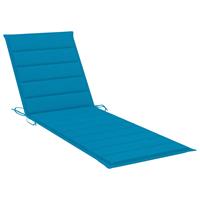 VidaXL Garten-Sonnenliege mit Tisch und Auflage Kiefer Imprägniert Blau
