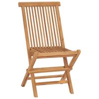 vidaXL Tuinstoelen inklapbaar 4 st massief teakhout