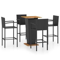 vidaXL 5-tlg. Gartenbar-Set  Schwarz