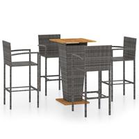 vidaXL 5-tlg. Gartenbar-Set  Grau