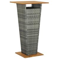 vidaxl 5-tlg. Gartenbar-Set mit Kissen Poly Rattan Grau