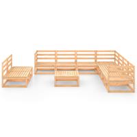 vidaXL 10-delige Loungeset massief grenenhout