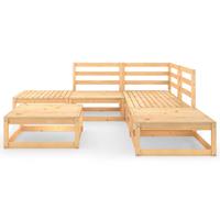 vidaXL 6-tlg. Garten-Lounge-Set Kiefer Massivholz Braun