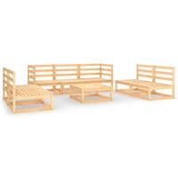 vidaXL 8-tlg. Garten-Lounge-Set Massivholz Kiefer Braun