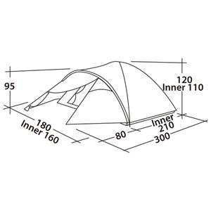 Easy Camp Tent Quasar 300 3-persoons rustiekgroen