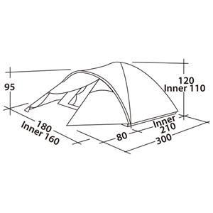 Easy Camp Zelt Quasar 300 für 3 Personen  Grün