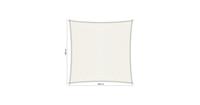 Shadow Comfort Compleet pakket:  vierkant 6x6m Arctic White met RVS Bevestigingsset en buitendoek reiniger