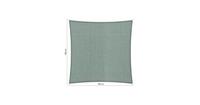 Shadow Comfort Compleet pakket:  vierkant 3x3m Country Blue met RVS Bevestigingsset en buitendoek reiniger