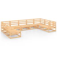 vidaXL 9-delige Loungeset massief grenenhout