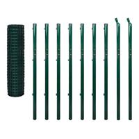 Vidaxl Euro Hek Set 10x1,7 M Staal Groen