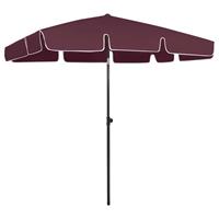 Vidaxl Strandparasol 200x125 Cm Bordeauxrood