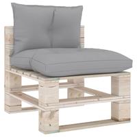 vidaxl Palettensofa-Auflagen 2 Stk. Grau Stoff