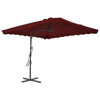 Vidaxl Parasol Met Stalen Paal 250x250x230 Cm Bordeauxrood