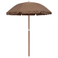 Vidaxl Parasol Met Stalen Paal 180 Cm Taupe