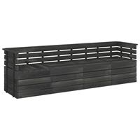 vidaxl Garten-Palettensofa 4-Sitzer Dunkelgrau Massivholz Kiefer