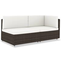 Vidaxl Tweezitsbank Sectioneel Poly Rattan Bruin