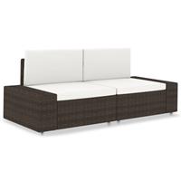 Vidaxl Tweezitsbank Sectioneel Poly Rattan Bruin