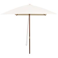 Vidaxl Parasol Met Houten Paal 200x300 Cm Crèmewit