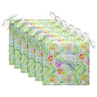 Vidaxl Tuinstoelkussens 6 St Bladpatroon 50x50x4 Cm Stof