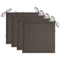 vidaXL Tuinstoelkussens 4 st 50x50x3 cm oxford stof taupe