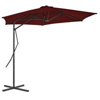 Vidaxl Parasol Met Stalen Paal 300x230 Cm Bordeauxrood