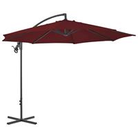 vidaxl Ampelschirm mit Stahlmast 300 cm Bordeauxrot